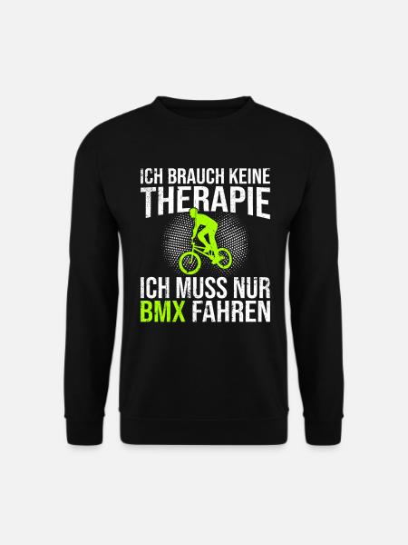 BMX Therapie Spruch - Unisex Pullover - Schwarz
