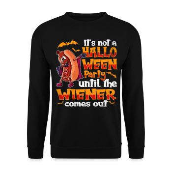 Not A Halloween Party Until The Viennese Comes Out - Unisex Sweatshirt - black - Front - Alina (178cm) & Michal (187cm)
