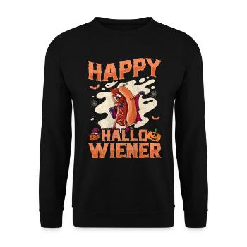 Joyeux Hello Viennois Dracula Costume Drôle de Viennois - Sweat-shirt Unisexe - noir - Devant - Alina (178cm) & Michal (187cm)