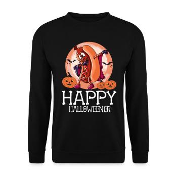 Joyeux Halloweener Dracula Costume Drôle Viennois - Sweat-shirt Unisexe - noir - Devant - Alina (178cm) & Michal (187cm)