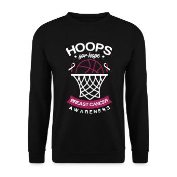 Basketballkörbe Für Brustkrebsbewusstsein Zu Hause - Unisex Pullover - Schwarz - Vorne - Alina (178cm) & Michal (187cm)