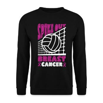 Spike Out Brustkrebs-krieger-volleyballspieler - Unisex Pullover - Schwarz - Vorne - Alina (178cm) & Michal (187cm)