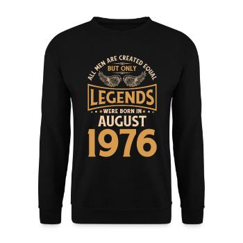 Anniversaire Les légendes ont été gebo en août 1976 - Sweat-shirt Unisexe - noir - Devant - Alina (178cm) & Michal (187cm)