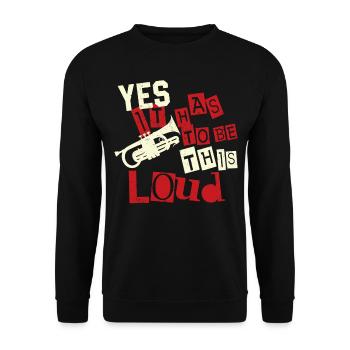 Trumpet Player Vintage Yes It Has - Unisex Pullover - Schwarz - Vorne - Alina (178cm) & Michal (187cm)