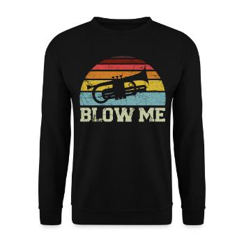 Trompettiste Vintage Retro Blow - Sweat-shirt Unisexe - noir - Devant - Alina (178cm) & Michal (187cm)
