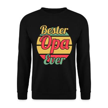 Großvater Großpapa Opi Opa - Unisex Pullover - Schwarz - Vorne - Alina (178cm) & Michal (187cm)
