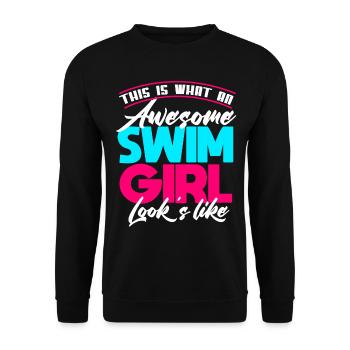 Natation Filles - Sweat-shirt Unisexe - noir - Devant - Alina (178cm) & Michal (187cm)