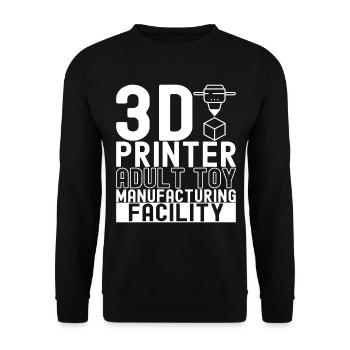 3 D Drucken - Unisex Pullover - Schwarz - Vorne - Alina (178cm) & Michal (187cm)