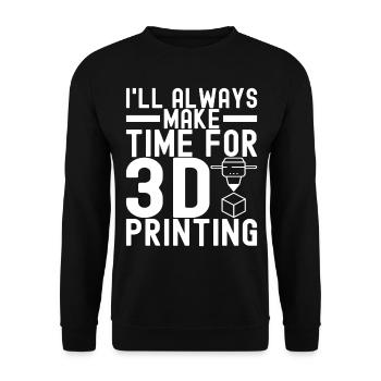 3 D Drucken - Unisex Pullover - Schwarz - Vorne - Alina (178cm) & Michal (187cm)