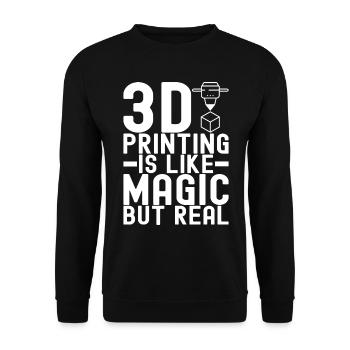 3 D Drucken - Unisex Pullover - Schwarz - Vorne - Alina (178cm) & Michal (187cm)