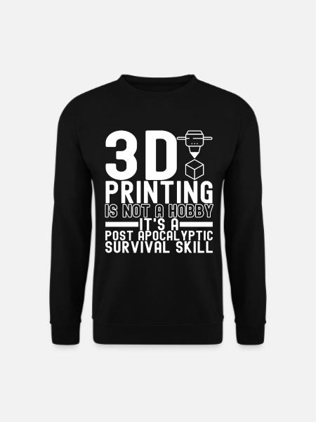 3 D Drucken - Unisex Pullover - Schwarz