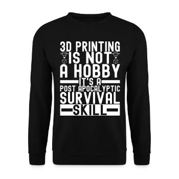 3 D Drucken - Unisex Pullover - Schwarz - Vorne - Alina (178cm) & Michal (187cm)