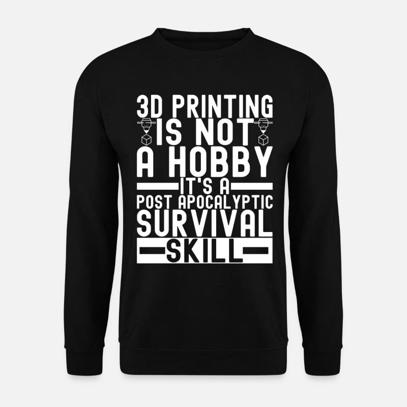 Impression 3D - Sweat-shirt Unisexe - noir