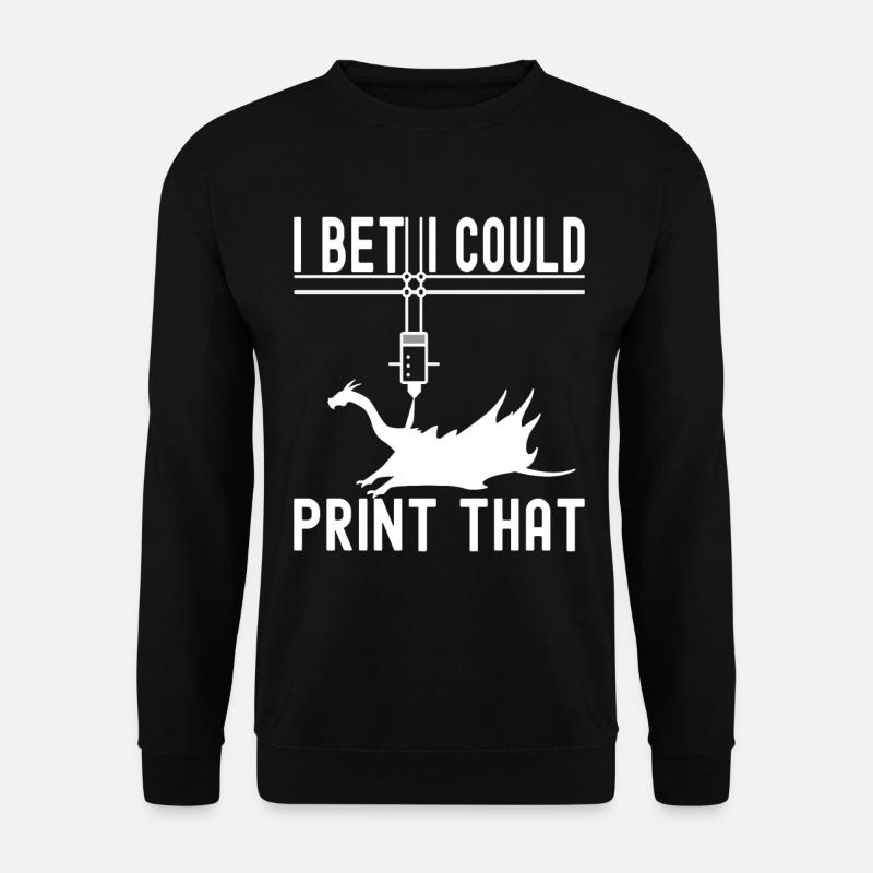 Impression 3D - Sweat-shirt Unisexe - noir