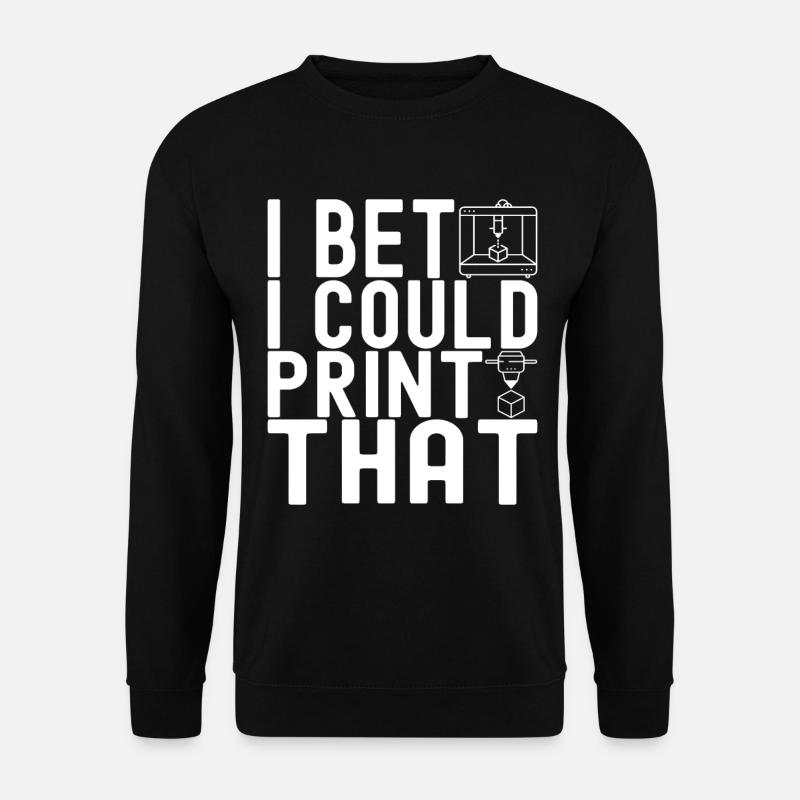 Impression 3D - Sweat-shirt Unisexe - noir