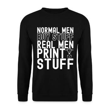 3 D Drucken - Unisex Pullover - Schwarz - Vorne - Alina (178cm) & Michal (187cm)