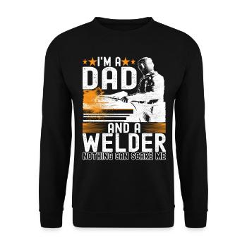 Soudage par soudeur - Sweat-shirt Unisexe - noir - Devant - Alina (178cm) & Michal (187cm)