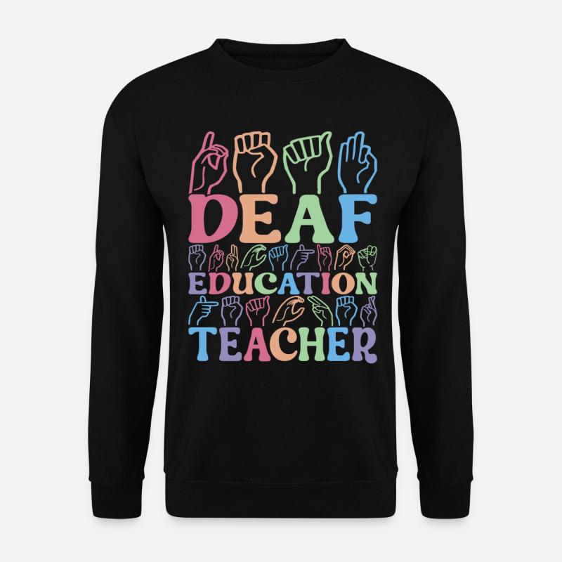 Taub Taubstumm Deaf - Unisex Pullover - Schwarz