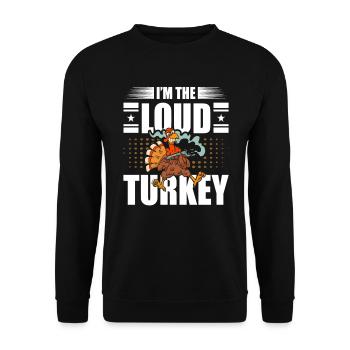 Je suis la dinde bruyante bienheureuse Thanksgiving - Sweat-shirt Unisexe - noir - Devant - Alina (178cm) & Michal (187cm)