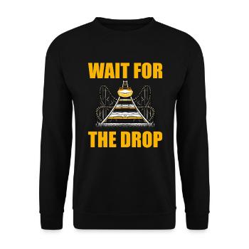 Wait for the Drop Amusement Park Roller Coaster - Unisex Sweatshirt - black - Front - Alina (178cm) & Michal (187cm)