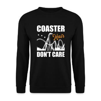 Coaster Hair Don't Care Carnival roller coaster - Unisex Sweatshirt - black - Front - Alina (178cm) & Michal (187cm)