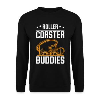 Roller Coaster Buddies Carnival Roller Coaster - Unisex Sweatshirt - black - Front - Alina (178cm) & Michal (187cm)