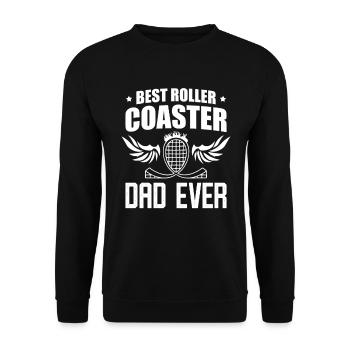 Best roller coaster father of all time - Unisex Sweatshirt - black - Front - Alina (178cm) & Michal (187cm)