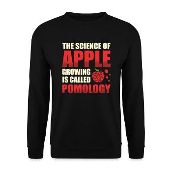 The science of apple cultivation is called pomology - Unisex Sweatshirt - black - Front - Alina (178cm) & Michal (187cm)