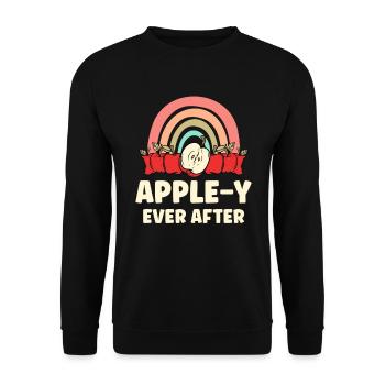 Apple-y Ever After Apple Picker Apple Squad Fruit - Sweat-shirt Unisexe - noir - Devant - Alina (178cm) & Michal (187cm)