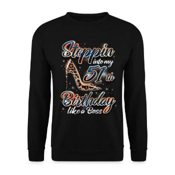 Entrez dans mon 51e anniversaire - Sweat-shirt Unisexe - noir - Devant - Alina (178cm) & Michal (187cm)