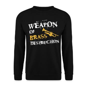 Trumpet Player Vintage Weapon Of - Unisex Pullover - Schwarz - Vorne - Alina (178cm) & Michal (187cm)