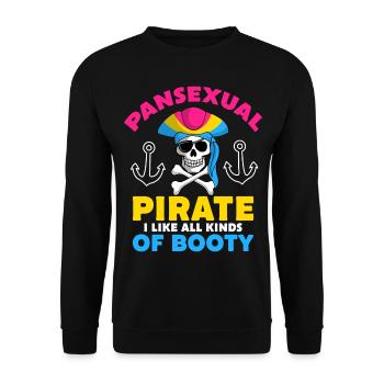 Pirate pansexuel Lgbtq Mois de la fierté pansexuelle - Sweat-shirt Unisexe - noir - Devant - Alina (178cm) & Michal (187cm)