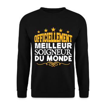Soigneur | meilleur Soigneur | légende Soigneur - Sweat-shirt Unisexe - noir - Devant - Alina (178cm) & Michal (187cm)