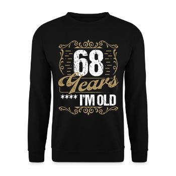 Sarcasme de 68 ans dans l’idée de l’humour vintage68 Ye - Sweat-shirt Unisexe - noir - Devant - Alina (178cm) & Michal (187cm)