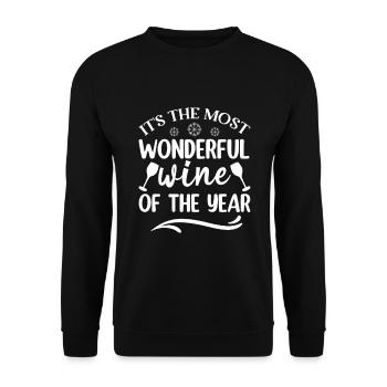 It's The Most Wonderful Wine Of The Year - Wein - Unisex Sweatshirt - black - Front - Alina (178cm) & Michal (187cm)