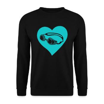 Schwimmer Schwimmen Spruch - Unisex Pullover - Schwarz - Vorne - Alina (178cm) & Michal (187cm)