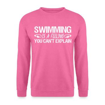 Schwimmer Schwimmen Spruch - Unisex Pullover - Pink - Vorne