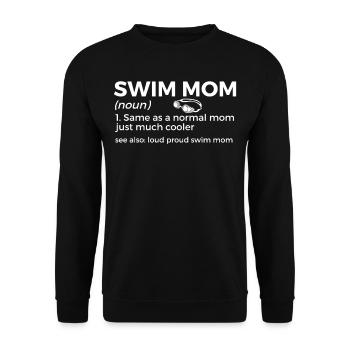 Schwimmer Schwimmen Spruch - Unisex Pullover - Schwarz - Vorne - Alina (178cm) & Michal (187cm)