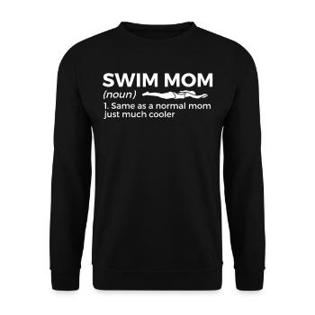 Schwimmer Schwimmen Spruch - Unisex Pullover - Schwarz - Vorne - Alina (178cm) & Michal (187cm)