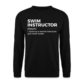 Schwimmer Schwimmen Spruch - Unisex Pullover - Schwarz - Vorne - Alina (178cm) & Michal (187cm)