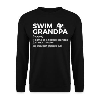 Schwimmer Schwimmen Spruch - Unisex Pullover - Schwarz - Vorne - Alina (178cm) & Michal (187cm)