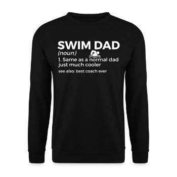 Schwimmer Schwimmen Spruch - Unisex Pullover - Schwarz - Vorne - Alina (178cm) & Michal (187cm)