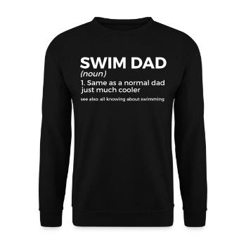 Schwimmer Schwimmen Spruch - Unisex Pullover - Schwarz - Vorne - Alina (178cm) & Michal (187cm)