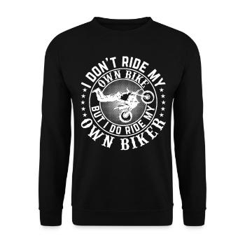 Motorcycle Biker Wife Biker Girl - Unisex Sweatshirt - black - Front - Alina (178cm) & Michal (187cm)