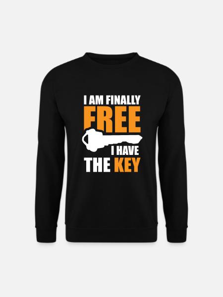 Ich Bin Endlich Frei, Ich Habe Den Schlüssel - Unisex Pullover - Schwarz