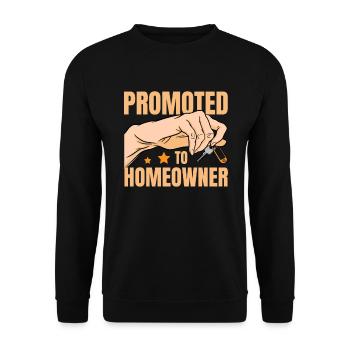 Beförderung Zum Hauseigentümer House Housewarming - Unisex Pullover - Schwarz - Vorne - Alina (178cm) & Michal (187cm)