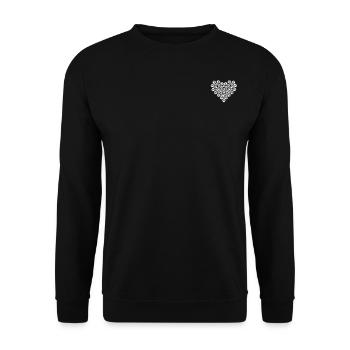 Dog Paw Heart - Baby Dog Paw Heart - Dog Lover - Unisex Pullover - Schwarz - Vorne - Alina (178cm) & Michal (187cm)