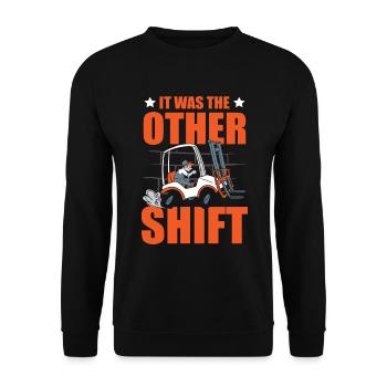 It Was The Forklift Of the Other Warehouse Worker - Unisex Sweatshirt - black - Front - Alina (178cm) & Michal (187cm)