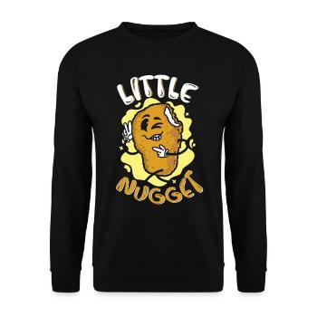 Little Nugget Nuggies Tendies Chicken Nugget - Unisex Pullover - Schwarz - Vorne - Alina (178cm) & Michal (187cm)