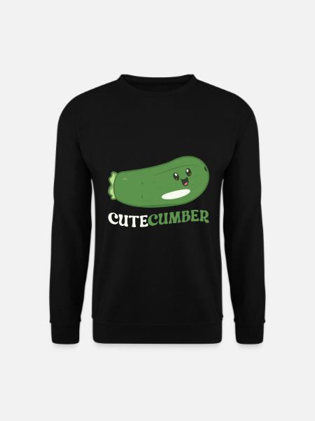 Cutecumber Légumes végétariens Concombre végétalien - Sweat-shirt Unisexe - noir